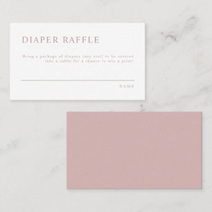 ROGUE Modern Dusty Ro Rosa Diaper Raffle Biljett