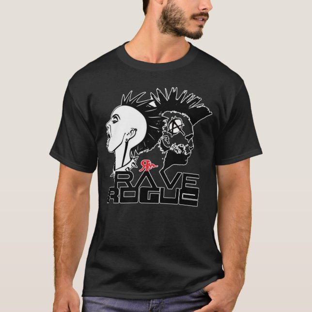ROGUE RAVE DANCE TATTOO GRAFFITI T-SHIRT (Framsida)