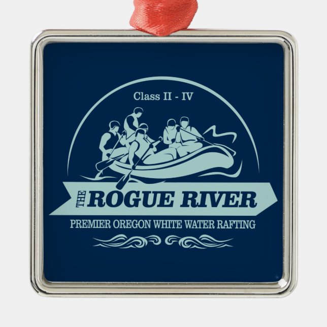 Rogue River (vattendrag2) Julgransprydnad Metall (Framsidan)