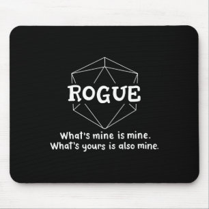 Rogue Rollekspel Rpg Skämt Spelande Karaktär Rolle Musmatta