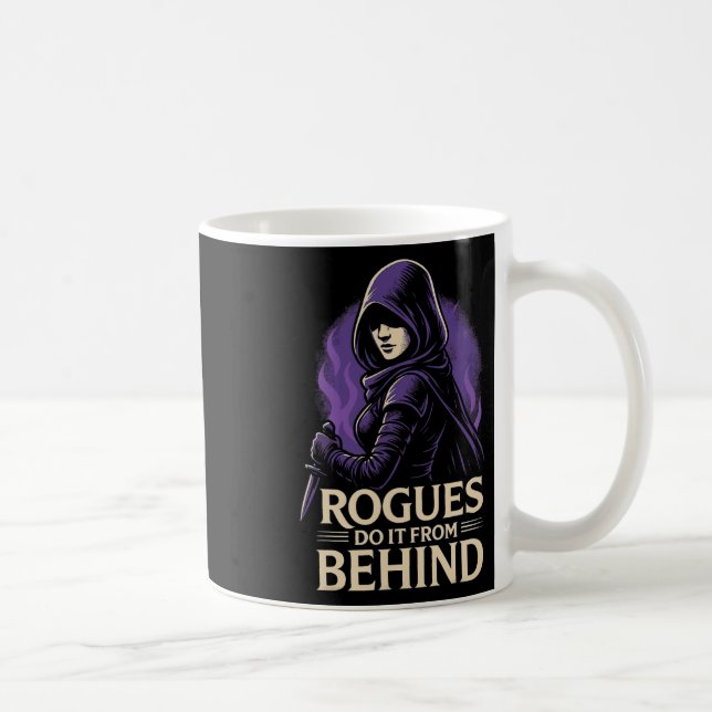 Rogues Gör Det Bakifrån Roligt Rpg Brädspel Kaffemugg (Höger)