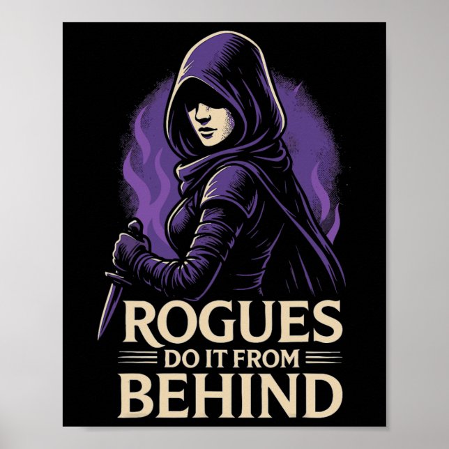 Rogues Gör Det Bakifrån Roligt Rpg Brädspel Poster (Framsidan)
