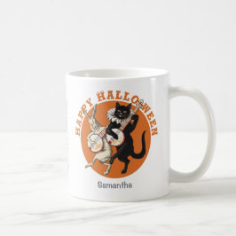 Roguish black cat and kanit CC1053 Halloween Kaffemugg