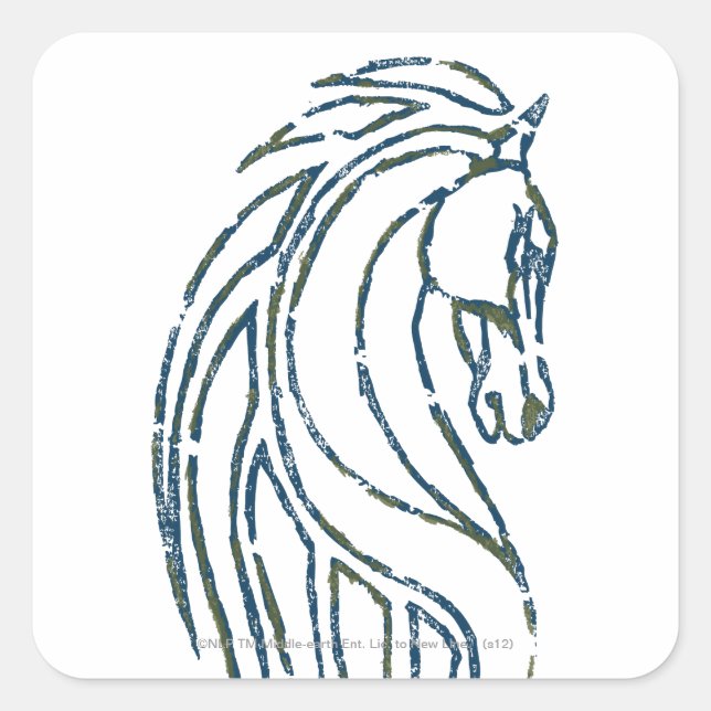 Rohan Kung Hall Banner Fyrkantigt Klistermärke (Framsida)