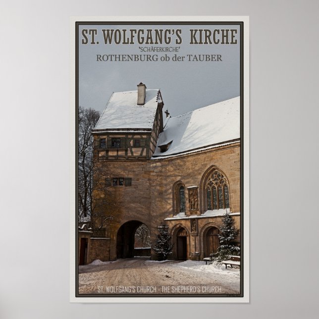 Rohenburg od Tauber - St Wolfgangs Church Poster (Framsidan)