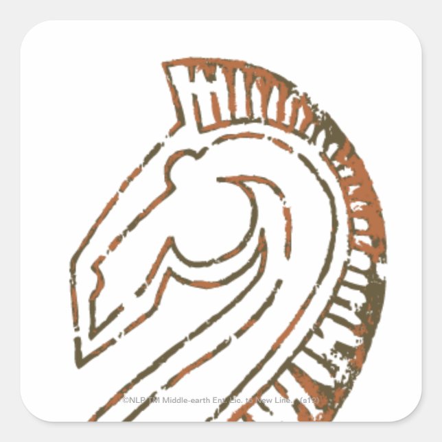 Rohirrim Flagga Fyrkantigt Klistermärke (Framsida)