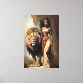 Roho ya Mnyama, African Goddess of Animals, Afrika Canvastryck