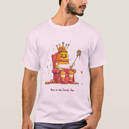 Roi du Bonbon en Trône, Design Humour Halloween T Shirt