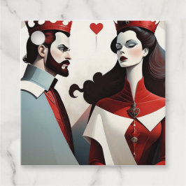 Roi et reine de cœur gåvor etiketter