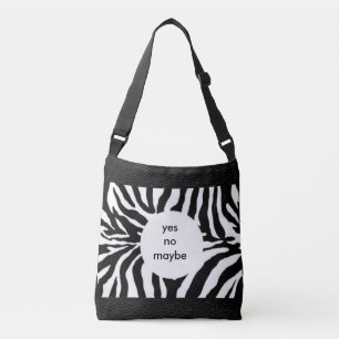 Rojalig zebra med läderlook tryckt överallt axelväska