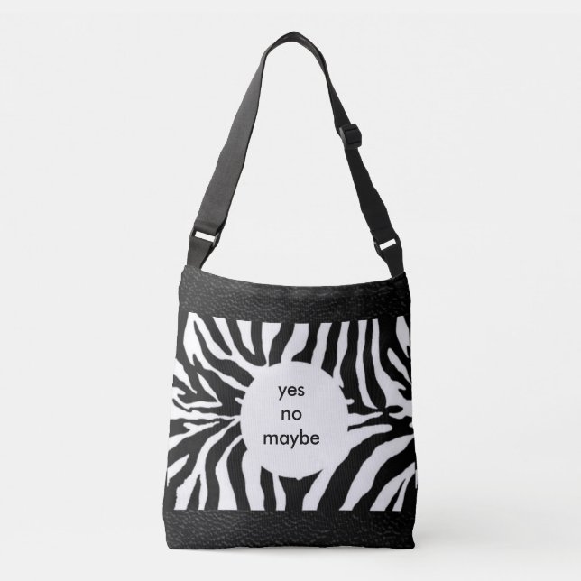 Rojalig zebra med läderlook tryckt överallt axelväska (Framsida)