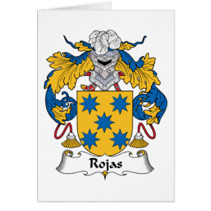 Rojas familjvapensköld hälsningskort