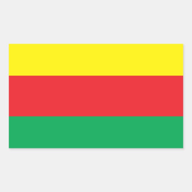 Rojava Kurdistan Flagga Sticker Rektangulärt Klistermärke (Framsida)