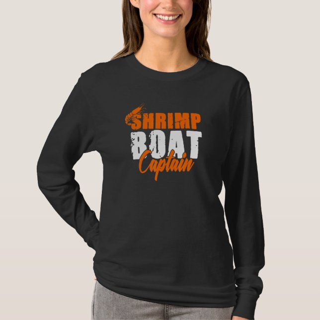 Röjbåtkapten Shrimping FishBoat s T Shirt (Framsida)