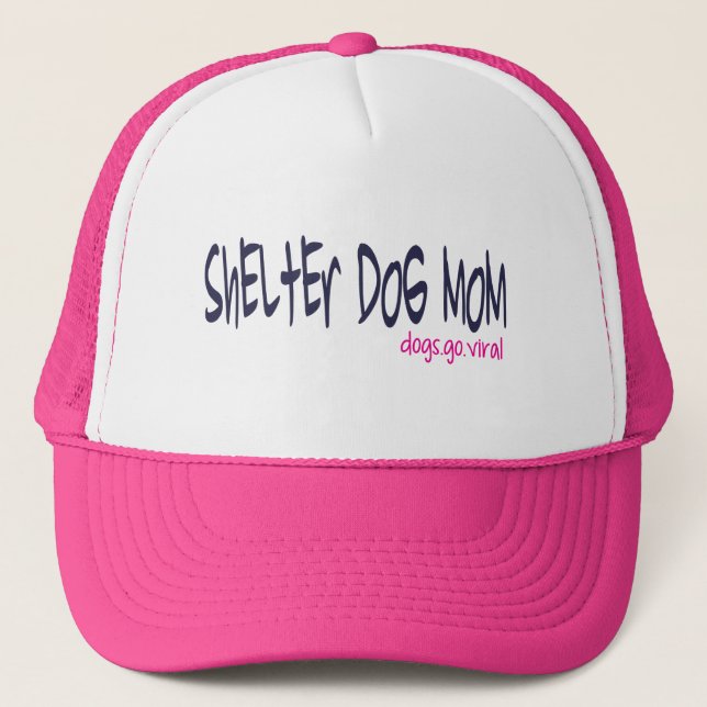 Röjd Hund Mamma Hatt (rosa) Truckerkeps (Framsida)