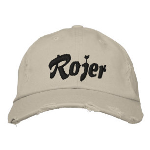 Rojer Hats Broderad Keps