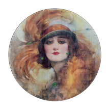 Röjning av den grönt kvinnan i vintagen ögon