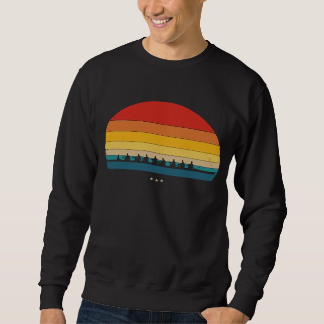 Röjning för Rower Retro Stil Lång Ärmad Tröja (Framsida)