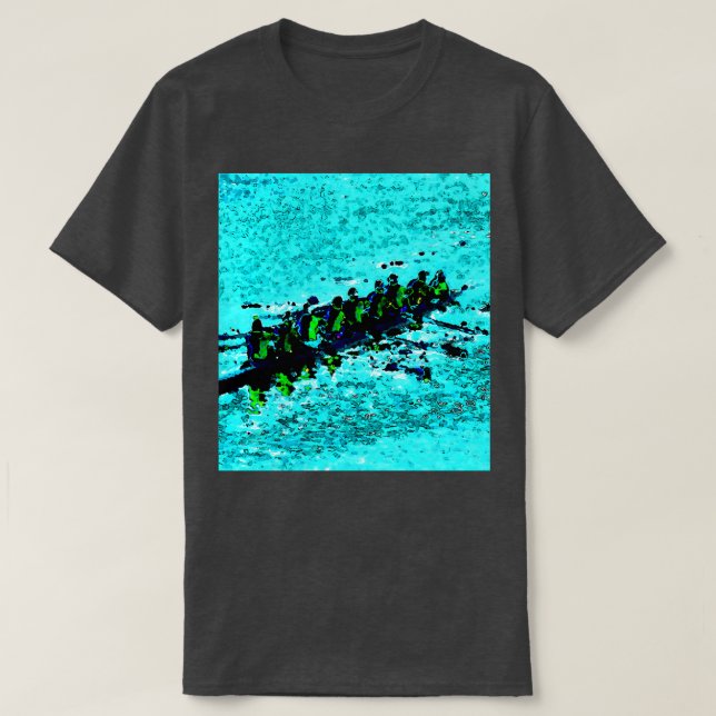 Röjning över blå vatten t shirt (Design framsida)