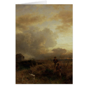 RöjningThunderstorm i bygden, 1857 Hälsningskort