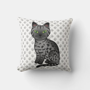 Rök egyptisk Mau söt serie katt & tassar Kudde