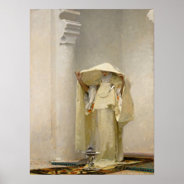 Rök från Ambergris av John Singer Sargent Poster (Framsidan)