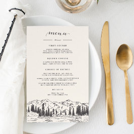 Rök | Mountain Sketch Bröllop Menu