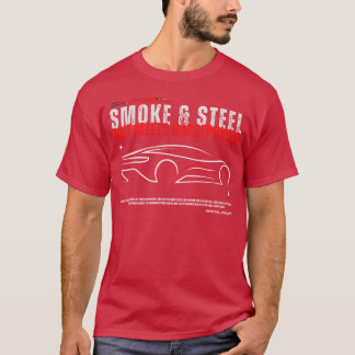 Rök och stål Racingbil Design flickvän T Shirt
