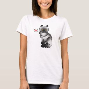 Rök Persisk Katt Kärlek Tee Shirt