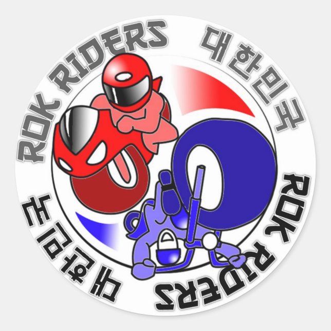 ROK Riders-dekalett lakan Runt Klistermärke (Framsida)