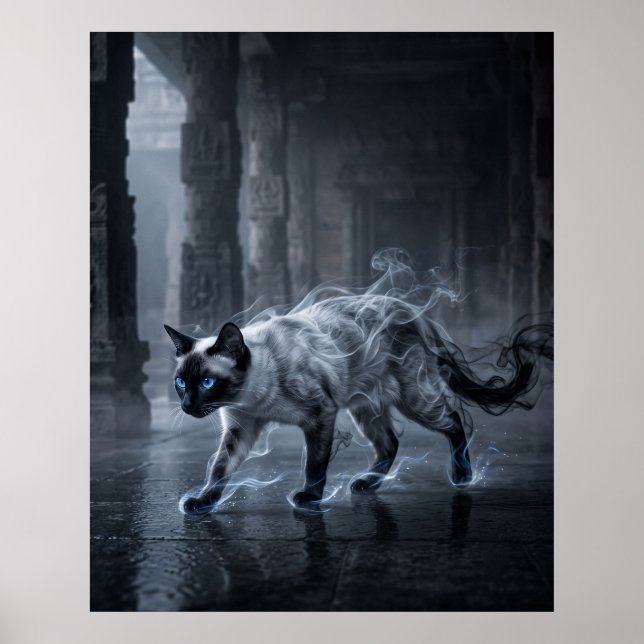 Rök Siamesisk Viskningsdimma Konst Poster (Framsidan)