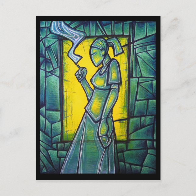 Röka avbrottsvykortet vykort (Framsida)