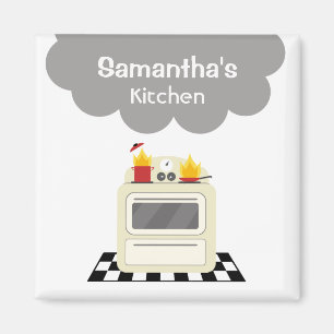 Röka & avfyra den Retro ugnkökmagneten Magnet