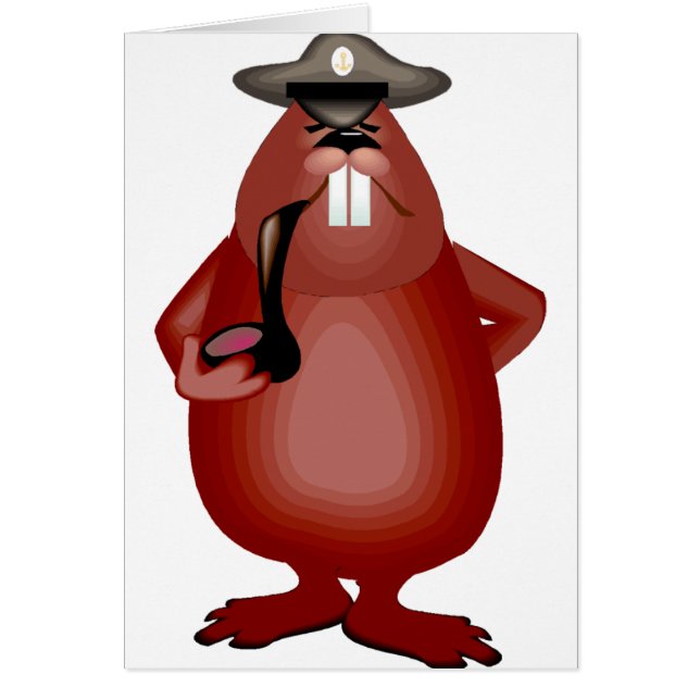 Röka bäver hälsningskort (Framsidan)