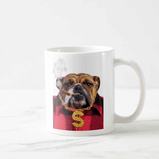 Röka den Gangsta bulldoggen Kaffemugg (Höger)