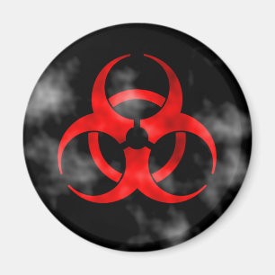 Röka den röda Biohazardsymbolmagneten Magnet