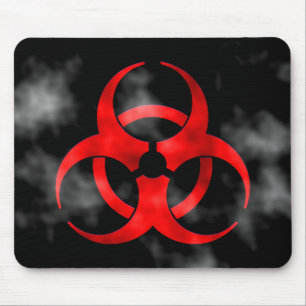 Röka det röda Biohazardsymbolet Mousepad Musmatta