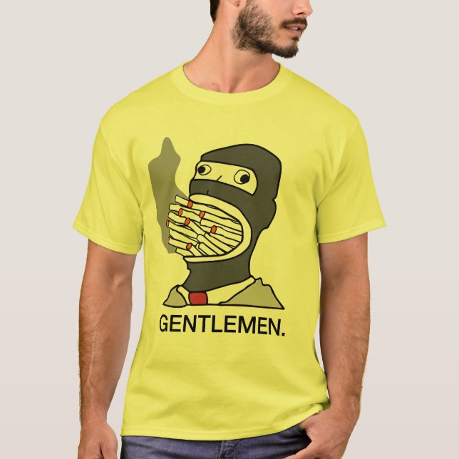 röka för gentlemanspion t-shirt (Framsida)