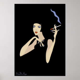 Röka kvinnan poster