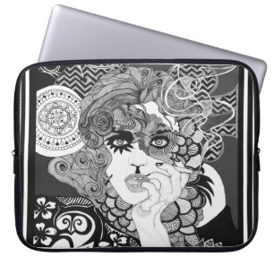 Röka kvinnaNeoprenelaptop sleeve 15 flytta sig