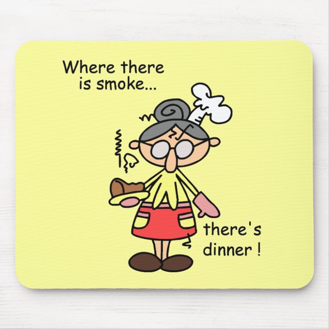 Röka och middagT-tröja och gåvor Musmatta (Framsidan)