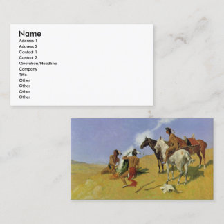 Röka signalerar ~ Frederic Remington Visitkort