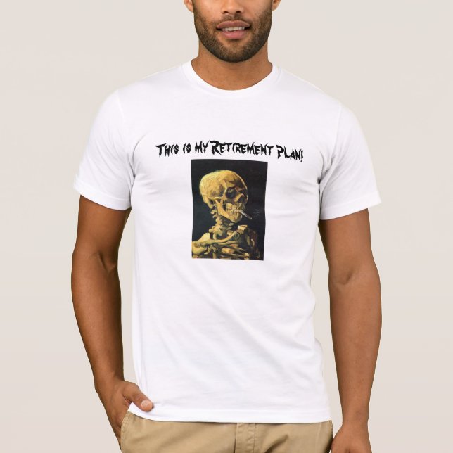 Röka skallepension planera T-tröja T-shirt (Framsida)