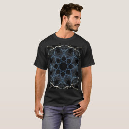 Röka T-tröja för blommaKaleidoscopesvarten Tee Shirt