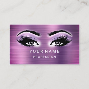 Rökaktig Lila Makeup Minimal Grått Eyelash Visitkort