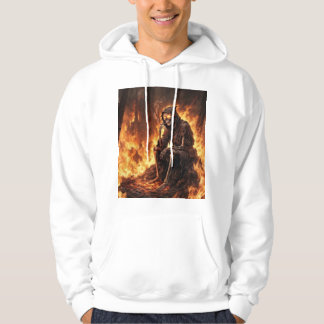 Rökande skelett & gotisk katedral Mörk Fantasy H Hoodie