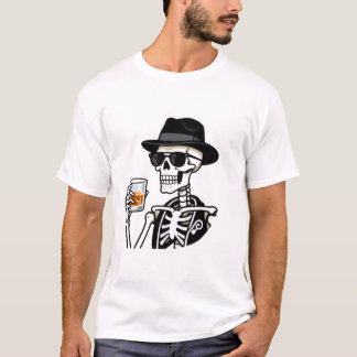 rökande skelett t shirt
