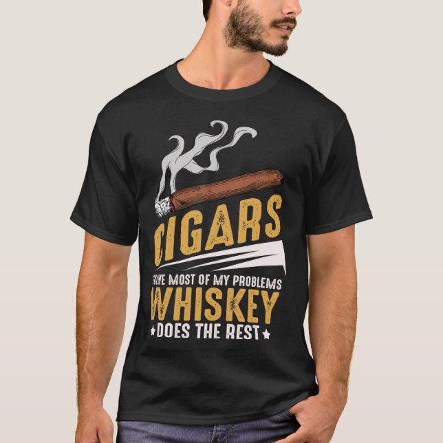 Rökcitattecken för cigarrer t shirt (Framsida)