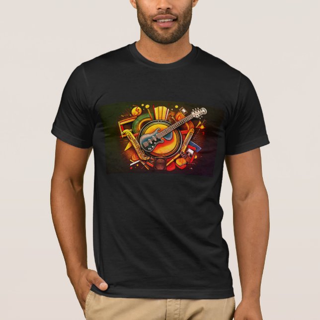 RokcloneDesignar 2024 Art Intelligence Jazz-serien T Shirt (Framsida)