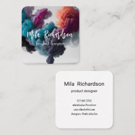 rökeffekt modernt kvadratiskt affärskort fyrkantigt visitkort